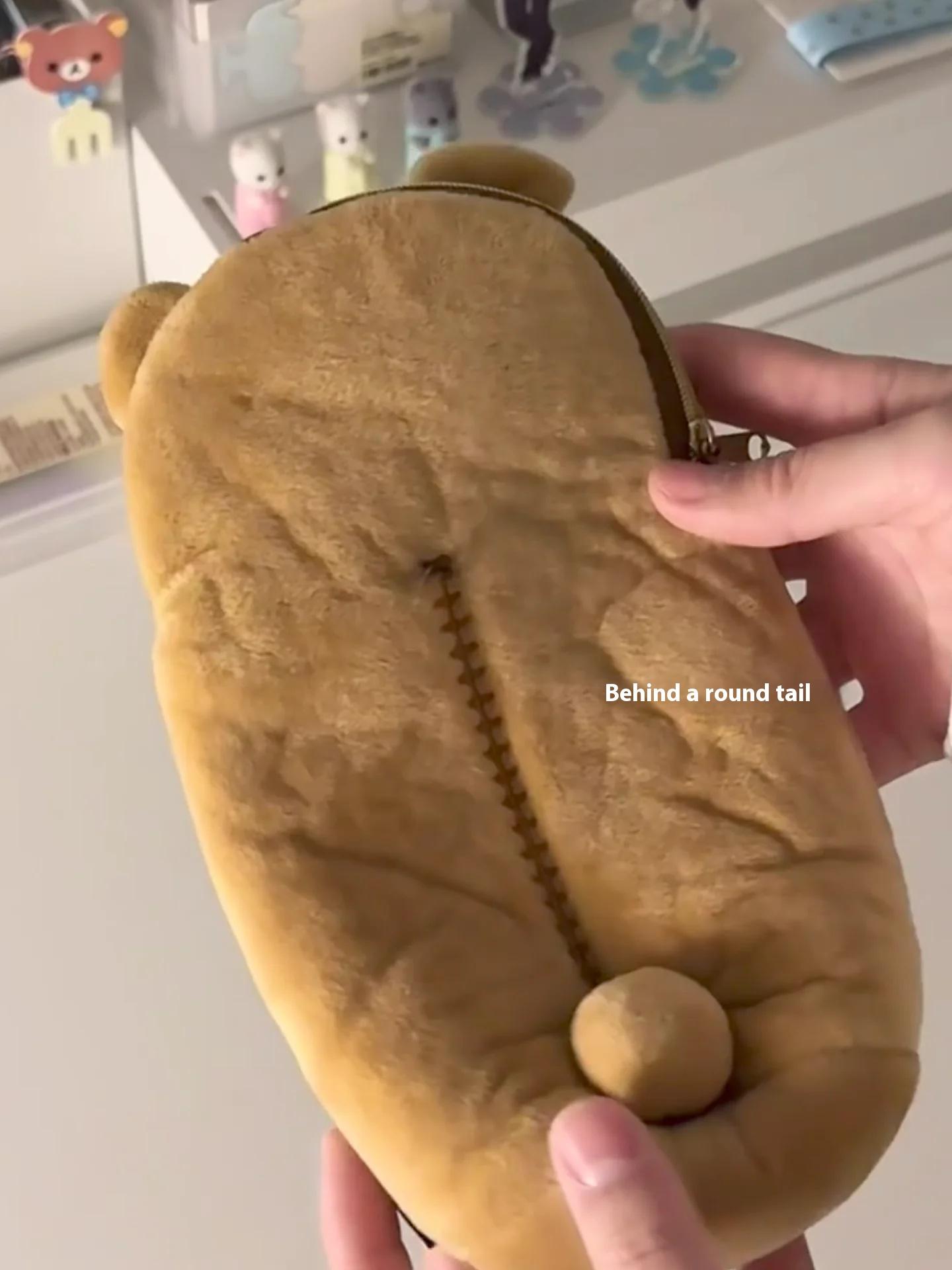 New Rilakkuma Plush Pencil Case Storage Bag Children Cartoon Cute School Stationery Bag Kawaii Birthday Gift Girl Customization