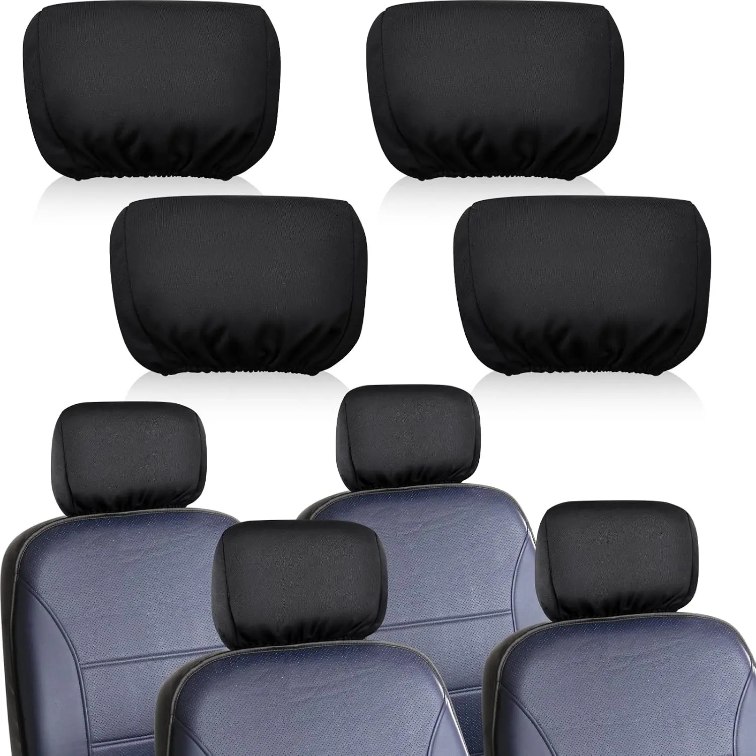 4 count   Headrest Cover, Black | Soft,  Seat Rest Cover Protector, Fabric  Rest Coverings, for  Auto