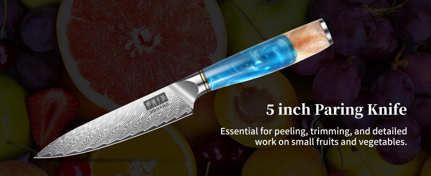 MDHAND Damascus Kitchen Knife Set 3PCS, Japanese VG10 Super Steel Core Professional Chef Knife Set, Ultra Sharp Professional Chef Knives with Azure Timber Collection Handle, Gifts for Men Women MDHAND Damascus Kitchen Knife Set 3PCS, Japanese VG10 Super Steel Core Professional Chef Knife Set, Ultra Sharp Professional Chef Knives with Azure Timber Collection Handle, Gifts for Men Women