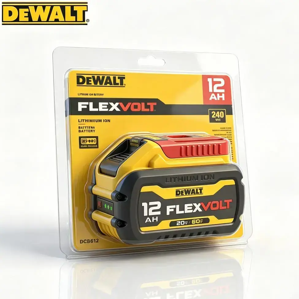 DEWALT MAX Flexvolt 12.0ah 20/60V DCB612 Lithium-Ion Battery Cordless Drill Battery DEWALT flexvolt 60V Battery Durable High-Capacity Lithium-ion Battery for Power Tools Li-ion Batteries for Heavy Duty work