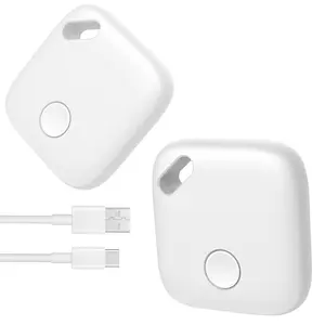 2 Pack Rechargeable Smart Tag，Smart Item Finder， Portable Tracker GPS Tracking， Work with Apple Find MySupport the Find My app on youriphone, iPad, Mac, or the Find Items app on Apple Watch，Easily portable