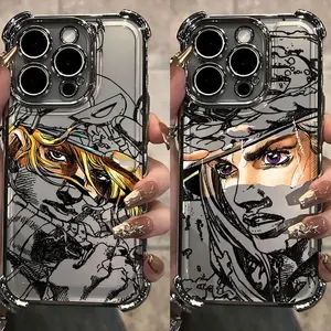 Gyro Zeppeli Jojo Steel Plating Phone Case For iPhone 17 16 15 14 13 12 11 Promax Pro Air Plus & Samsung Galaxy S26 S25 S24 S23 S22 S21 FE EDGE Ultra Plus Anti-Fall Transparent shockproof protection Soft silicone Back Cover