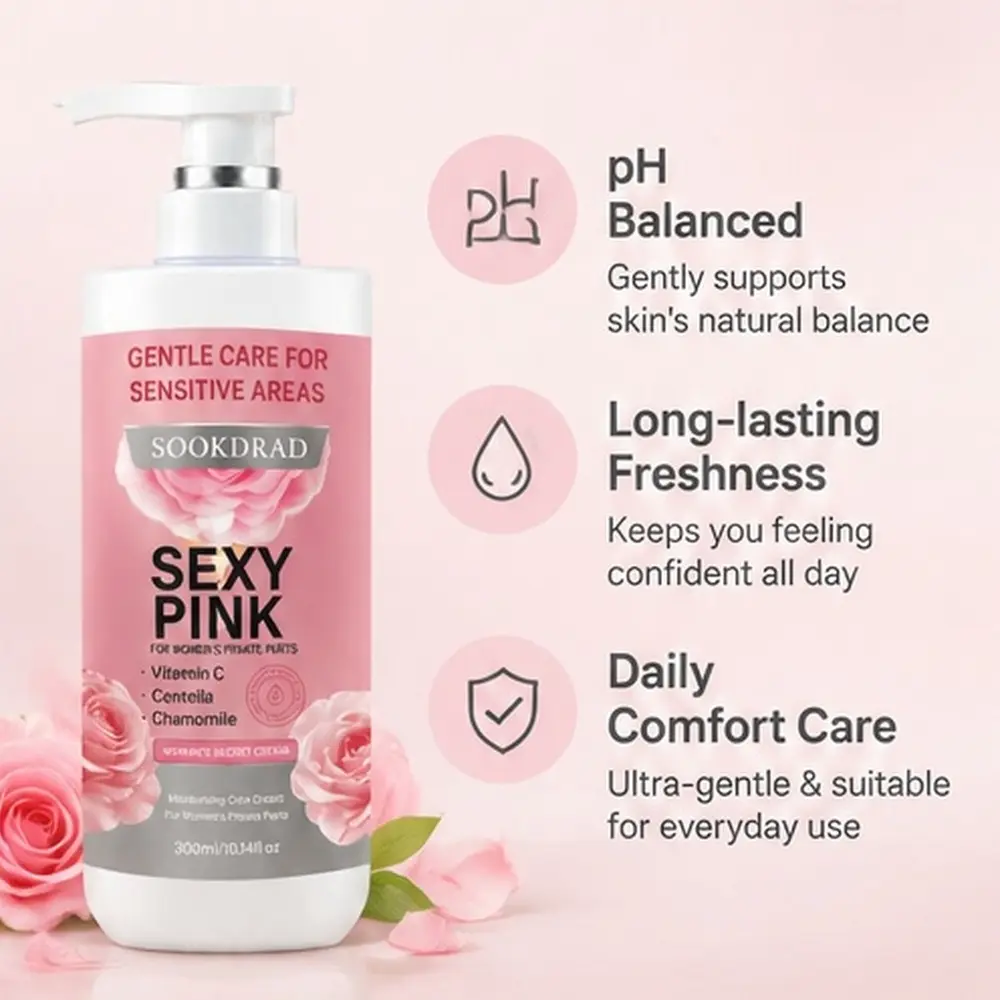 Private Part Cream, Vitamin C, Centella, Chamomile, Gentle Care, Moisturizing, For Women's Private Parts, Women, For Sensitive Areas, 300ml/10.14fl oz