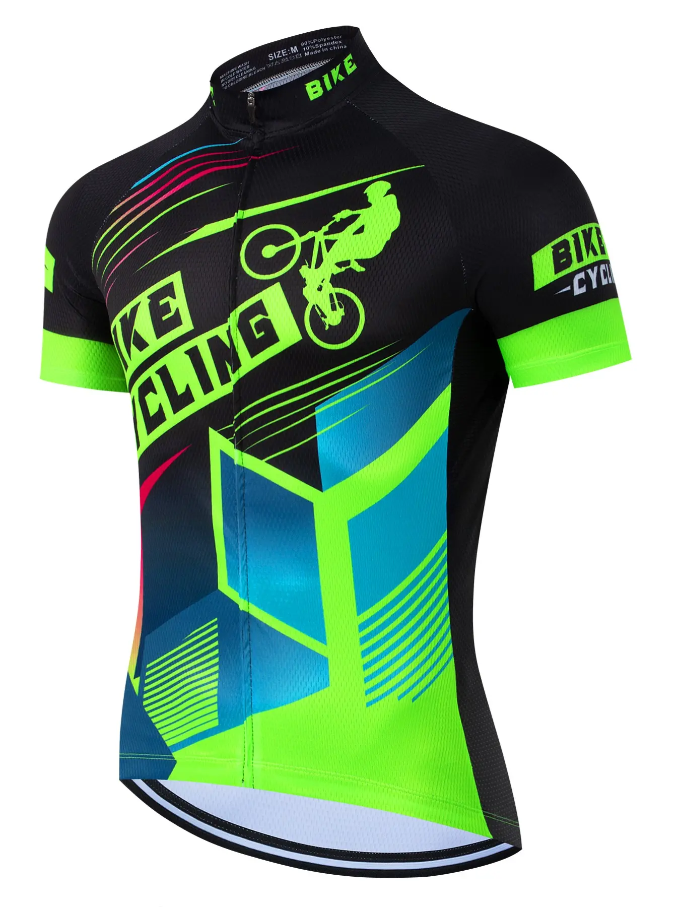Summer New Cycling Sportswear Men's Quick-Dry Short Sleeve Top, Professional Bike T-Shirt, Slim-Fitting Jersey, Print Pattern