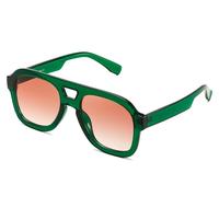 Translucent Green Frame＆Reddish-Brown Lens
