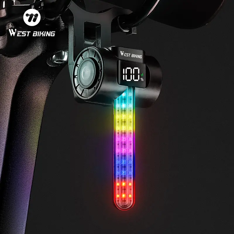 WEST BIKING  Intelligent sensor bicycle tail light, waterproof charging, smart bicycle light, light-emitting diode tail light