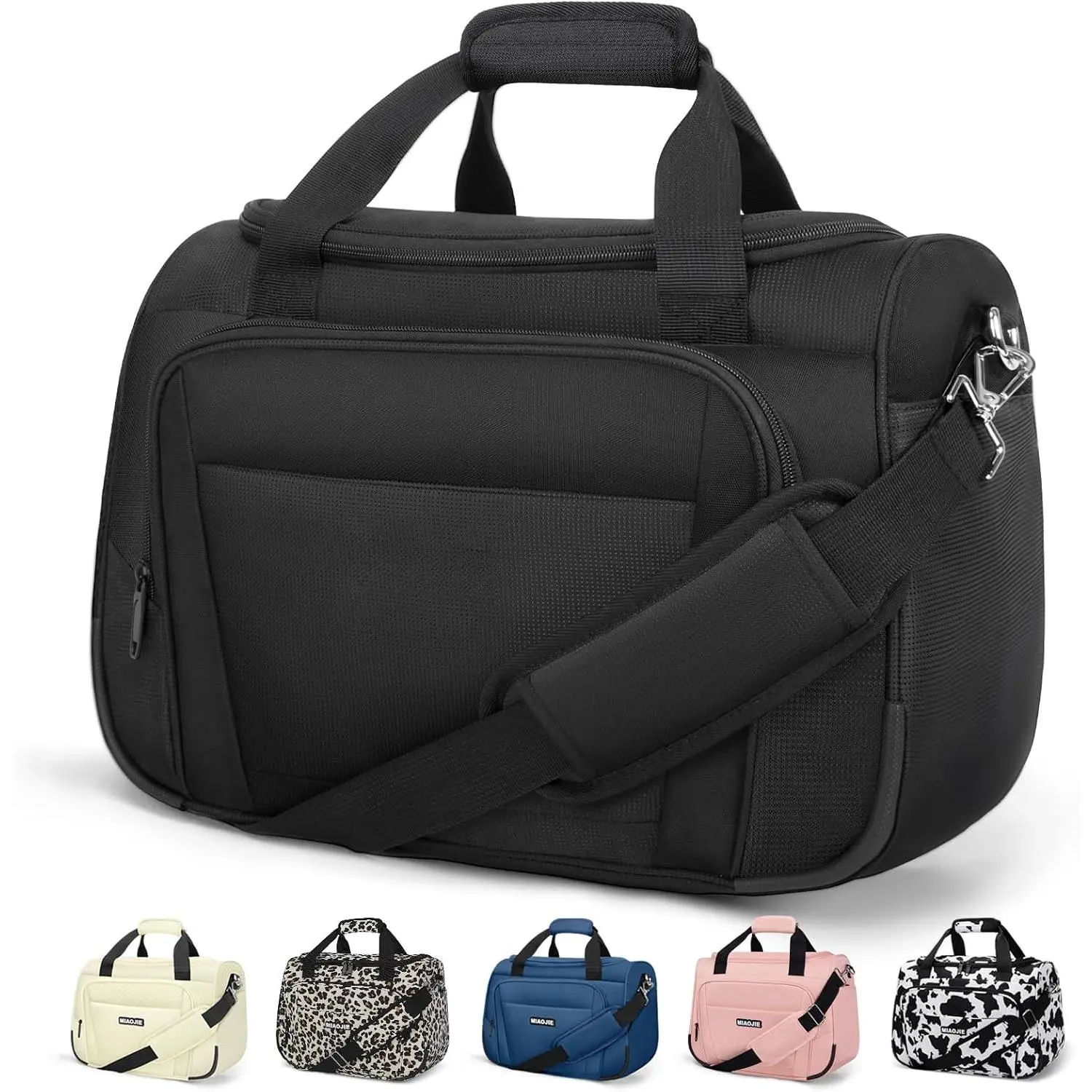 Underseat Carry  Luggage Bag, Lightweight Travel Tote Bag for Travel | Airline Approved Softside Small Personal Item Travel Bag, Bento Bag Overnight Weekender Duffle Bag for Men Women Black -16IN