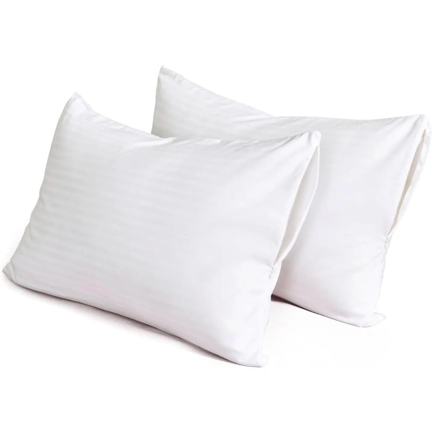 4 Pack Queen Size Pillow Protectors with Zipper, Luxury Hotel Quality Pillow Cases Covers, Soft, Breathable, Machine Washable, 20x30 Inches