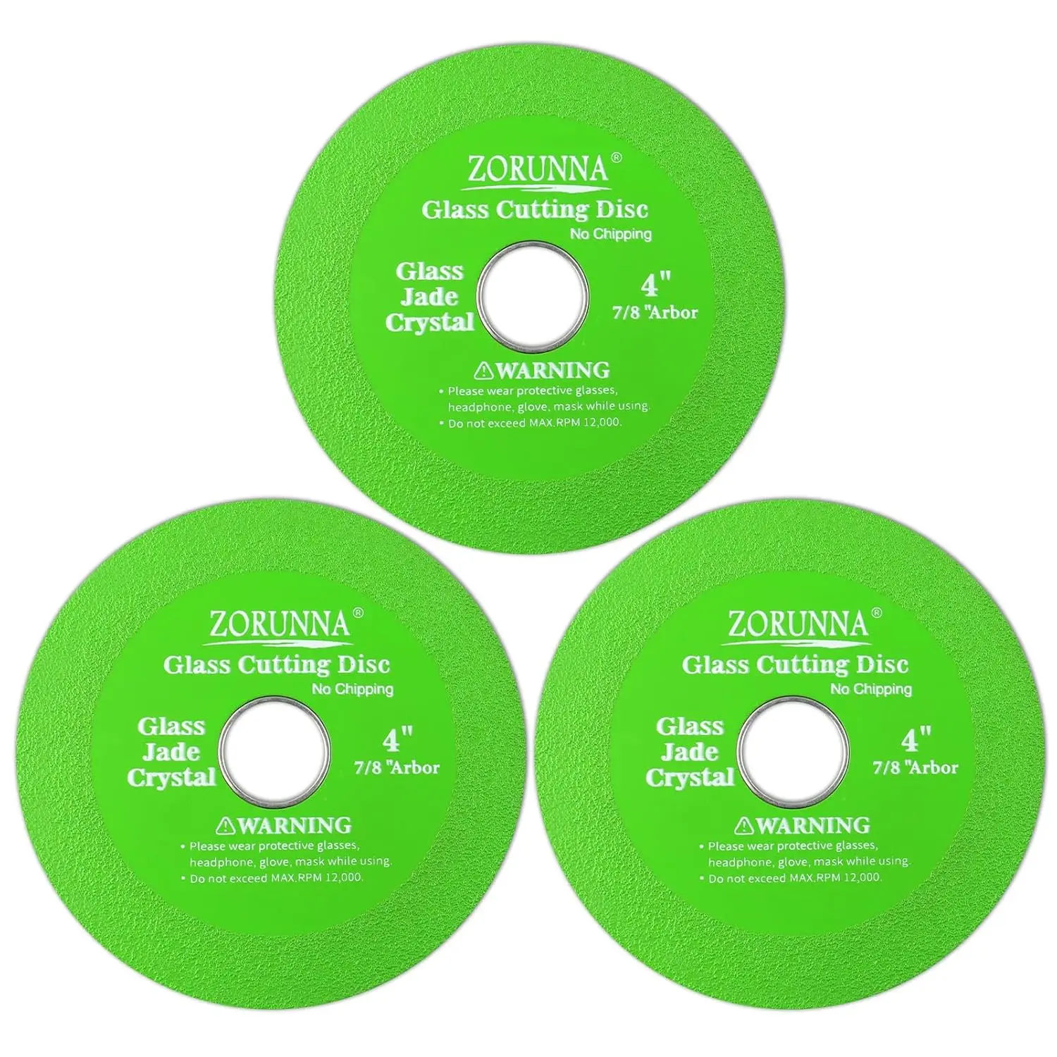 3-Piece 4 In Edge Cutting Discs, Power Tool Accessories for Construction Edge Cutters, Compatible with Jade/Crystal/Tile Grinding, Workshop Use for Workshop Users