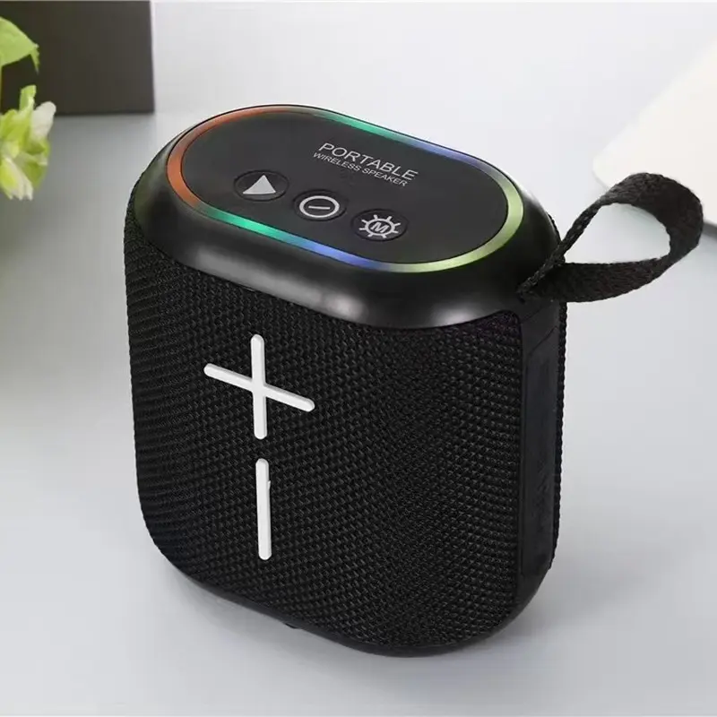 Ultra-Portable Speaker, Big Pro Sound with Strong Bass, Dynamic Lights, BT 5.3, TWS Pairing, Small Wireless Speaker for Outdoor, Travel, Camping