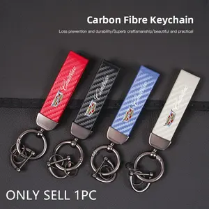 Lanyard Nylon Printing Emblem Style Keychain Wrist Lanyard Car Key Lanyard For Cadillac Escalade CTS ATS XTS CT4 CT5 XT5 XT4 XT6 CT6 Lyriq SRX ELR Celestiq EXT XLR