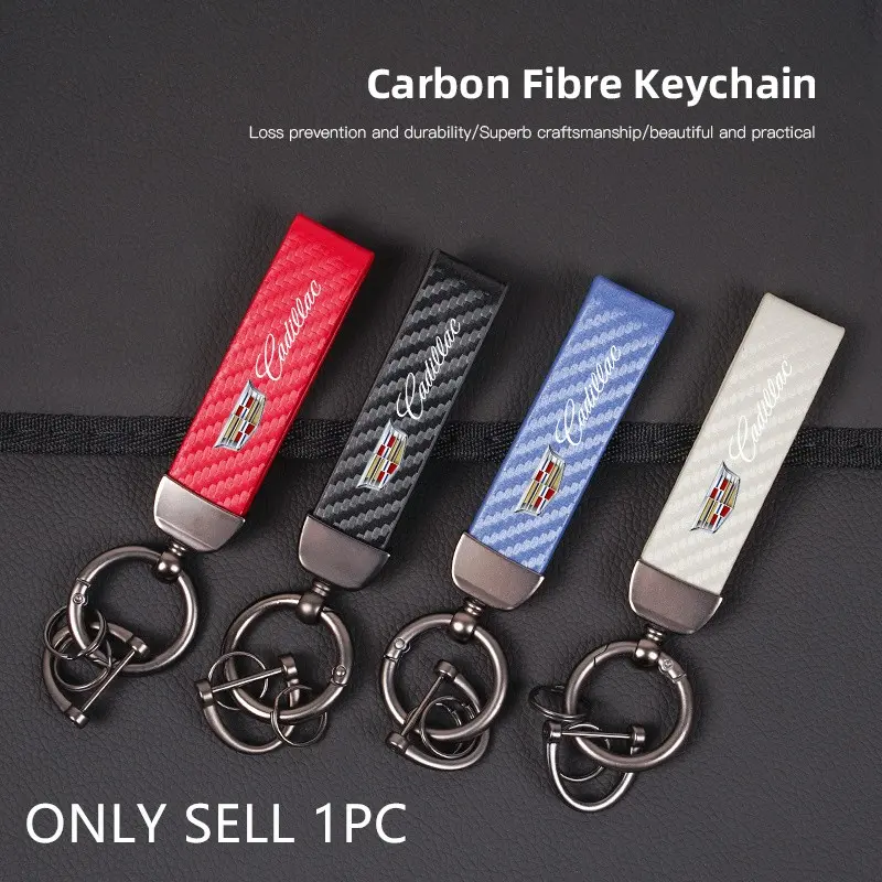 Lanyard Nylon Printing Emblem Style Keychain Wrist Lanyard Car Key Lanyard For Cadillac Escalade CTS ATS XTS CT4 CT5 XT5 XT4 XT6 CT6 Lyriq SRX ELR Celestiq EXT XLR