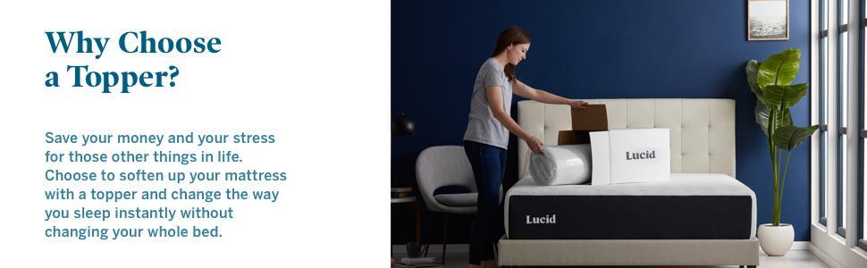 2 Inch Foam Mattress Topper – Ventilated & Breathable – Conforming – Full size