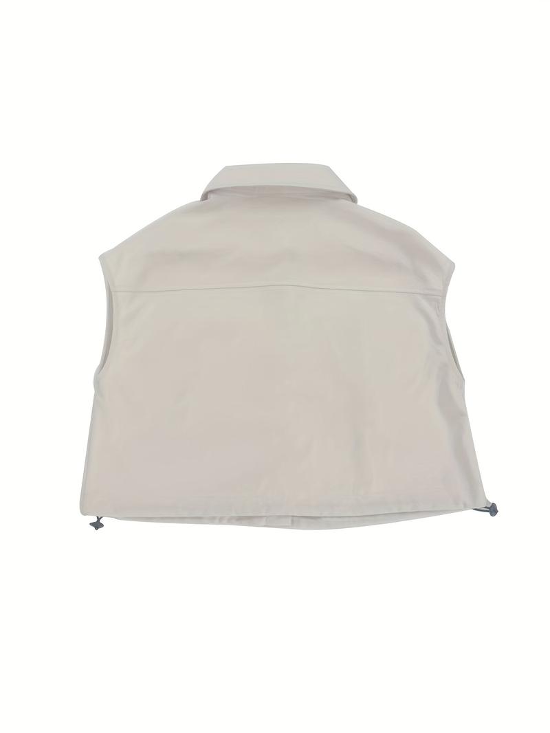 Women's Solid Button Front Tank Top & Cargo Pants, Casual Fashion Cozy Two-piece Set for Daily Outdoor Wear, Ladies Clothes for Summer