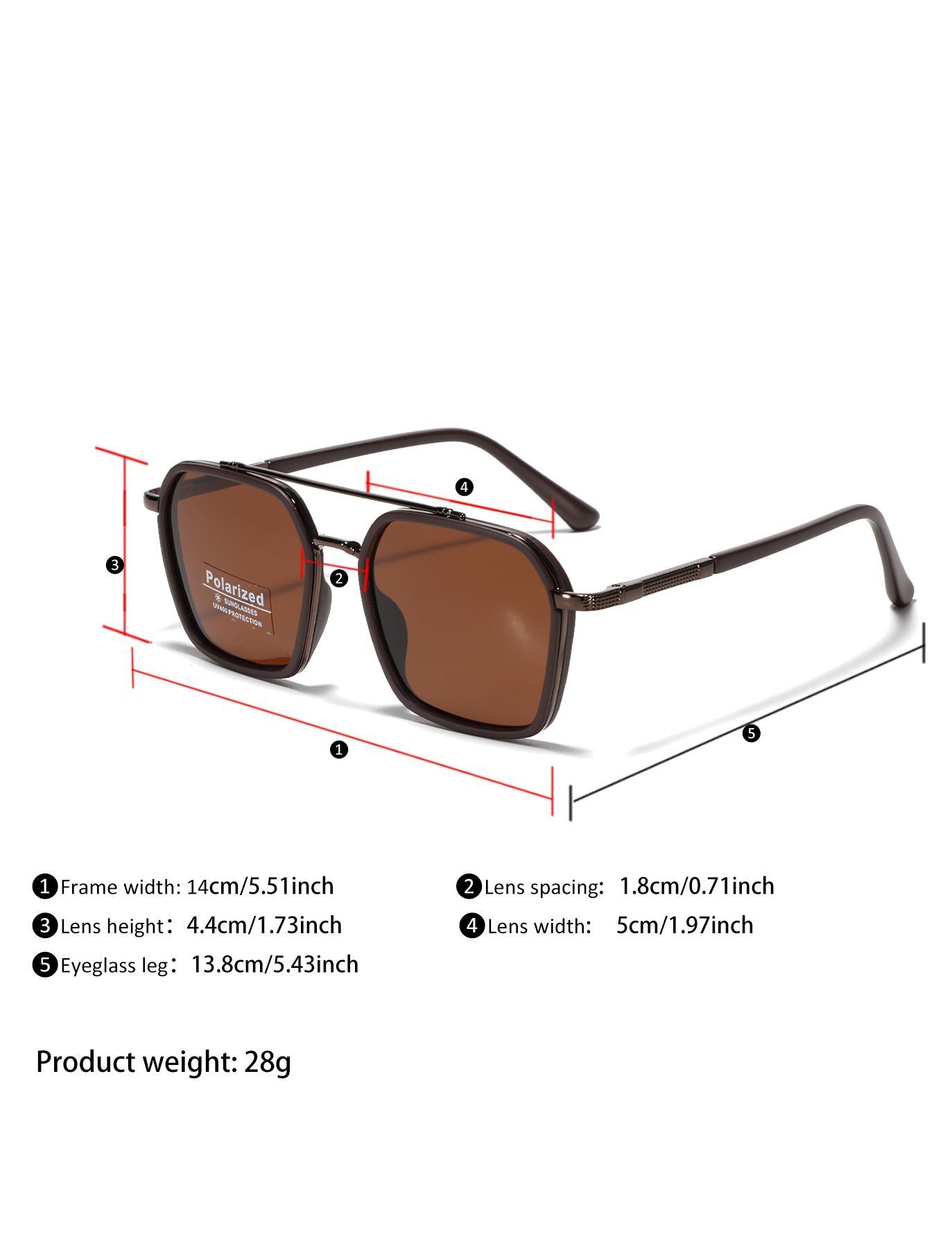 Unisex Vintage Geometric Frame Sunglasses, Fashionable Sunglasses, Trendy Casual for Everyday Use, Fashion Accessories for Outdoor Activities