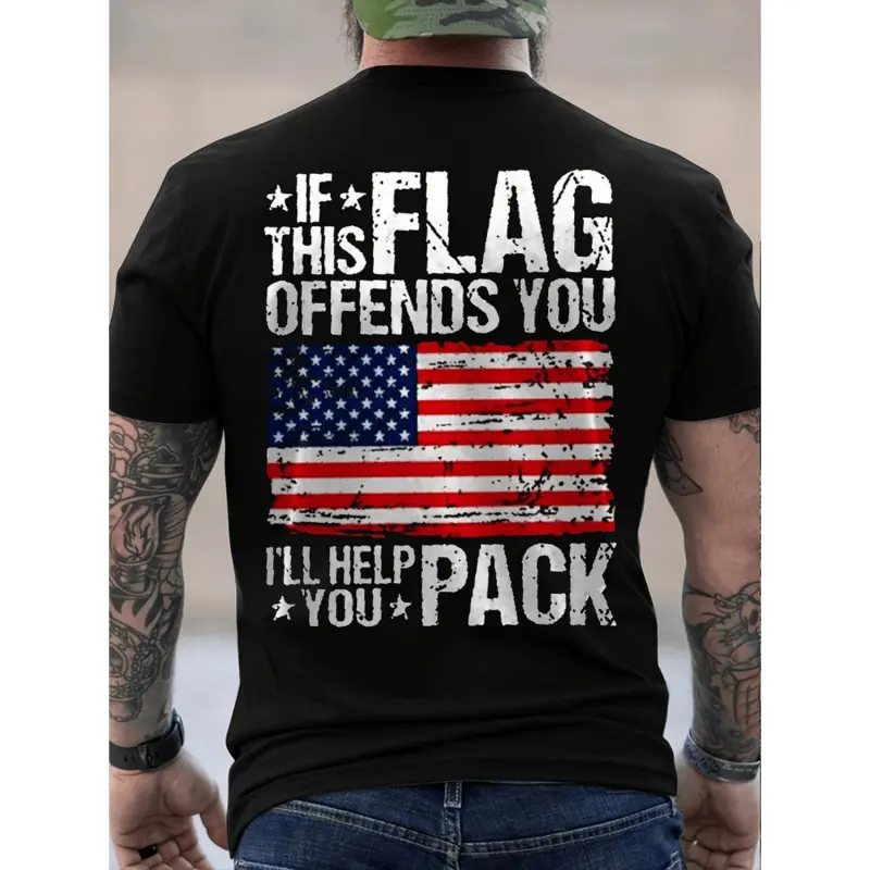 Summer T Shirts Mens Patriotic American Flag T Shirt Graphic Tee Black Shirt With Soft Breathable Cotton Crewneck Casual Shirt For Gym Casual Attire Patriotic American Flag Clothes Holiday Attire Distressed T-Shirt For Men and Women