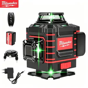 Milwaukee 360 Green Laser Level | Self-Leveling Cross Line Tool for Perfect Walls, Tiles & Cabinets Every Time | Rechargeable Battery | Pro & DIY Friendly