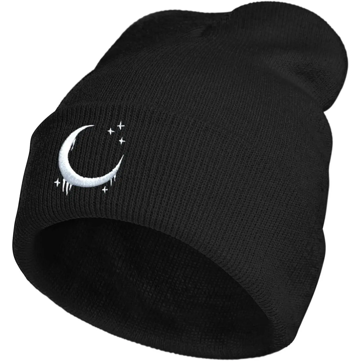 Embroidery Goth Beanie Knit Hats Men & Women, Embroidery Winter Hats Skull Cap