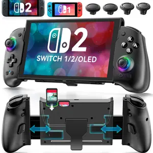 Universal Game Controller for Switch/oled/switch 2, Ergonomic Design, RGB Lighting, Turbo Function, Programmable Buttons, Mobile Gaming