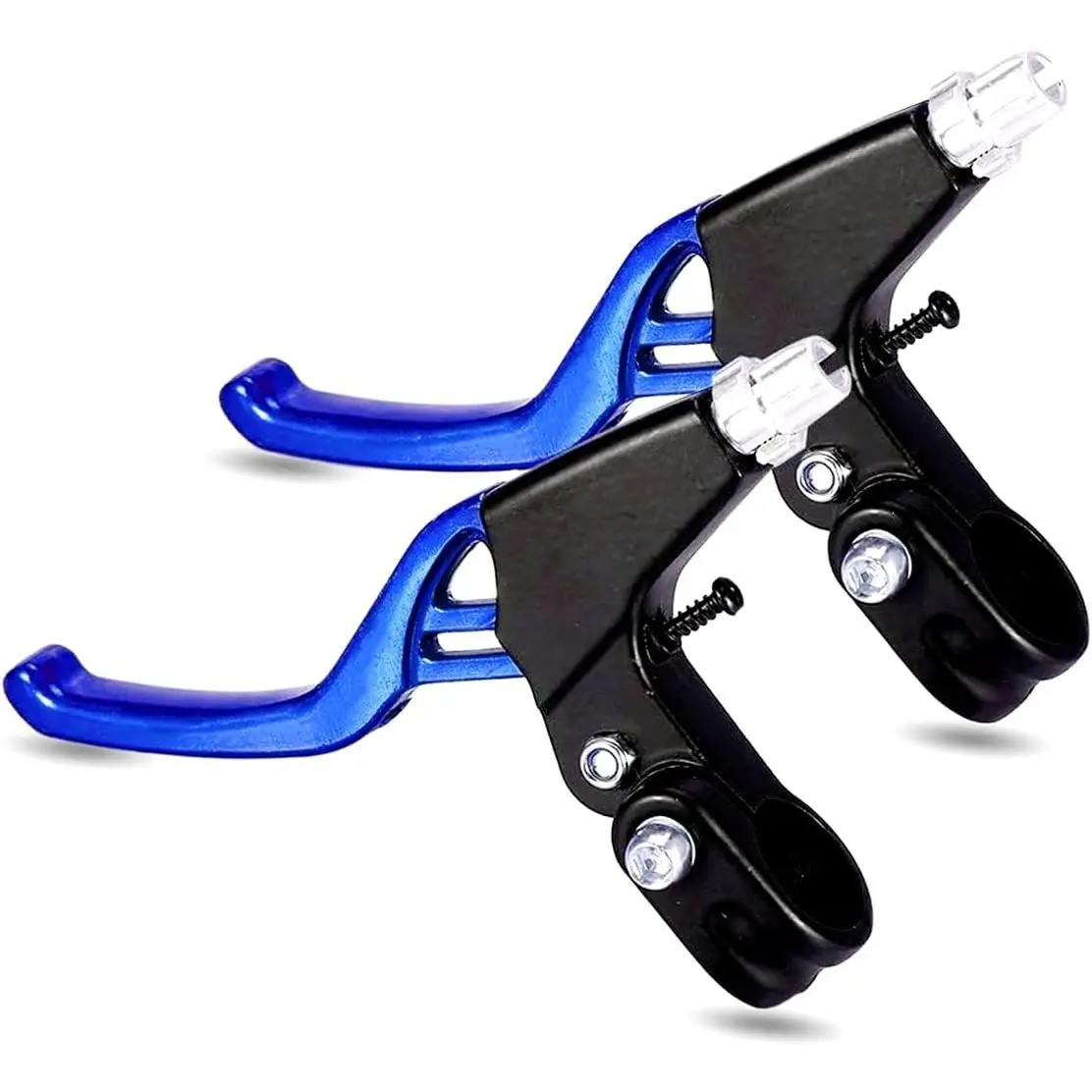 1 Pair   levers, 2 count Aluminium Alloy   Handle  4 Finger 2.2cm fits for  , MTB、BMX、Road . (Blue)