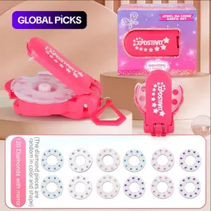 Hair Jewels Stamper DIY Set, Makeup Mirror Included, Loop Ring, Glam Styling Tool, Perfect for Birthdays, Holidays, Gifts