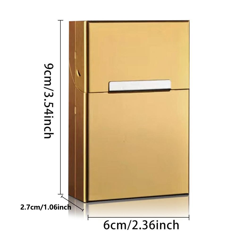 Letter & Flower Pattern Metal Cigarette Case, Large Capacity Cigarette Storage Box, Tobacco Storage Box, Cigarette Organizer, Home Organizer