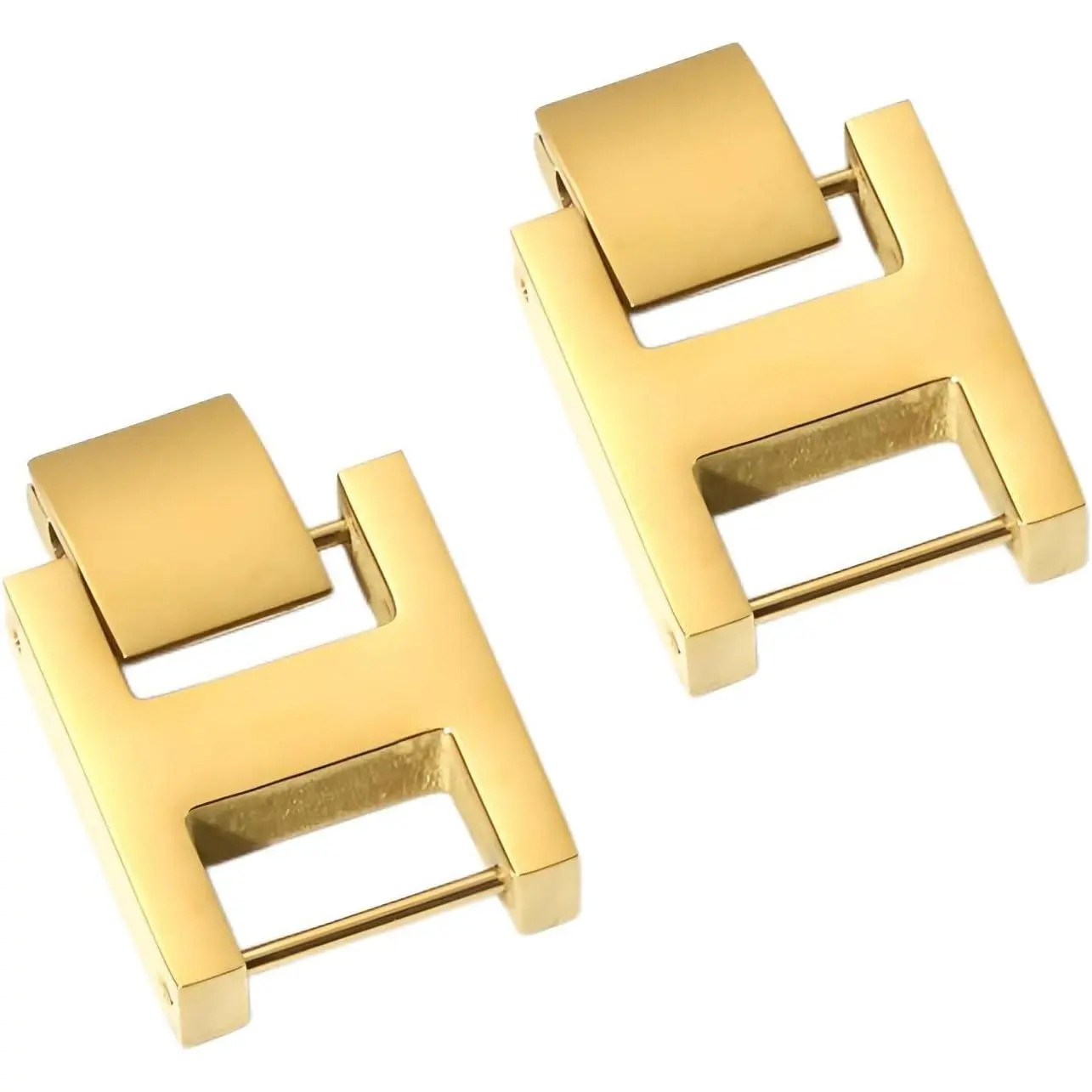 2-Pack 8.5mm  Finish Watch Bracelet Clasps, Stainless Steel Fold Over Clasp and Extension Set,   for  and Watch Bands, 0.63x0.95 Inch