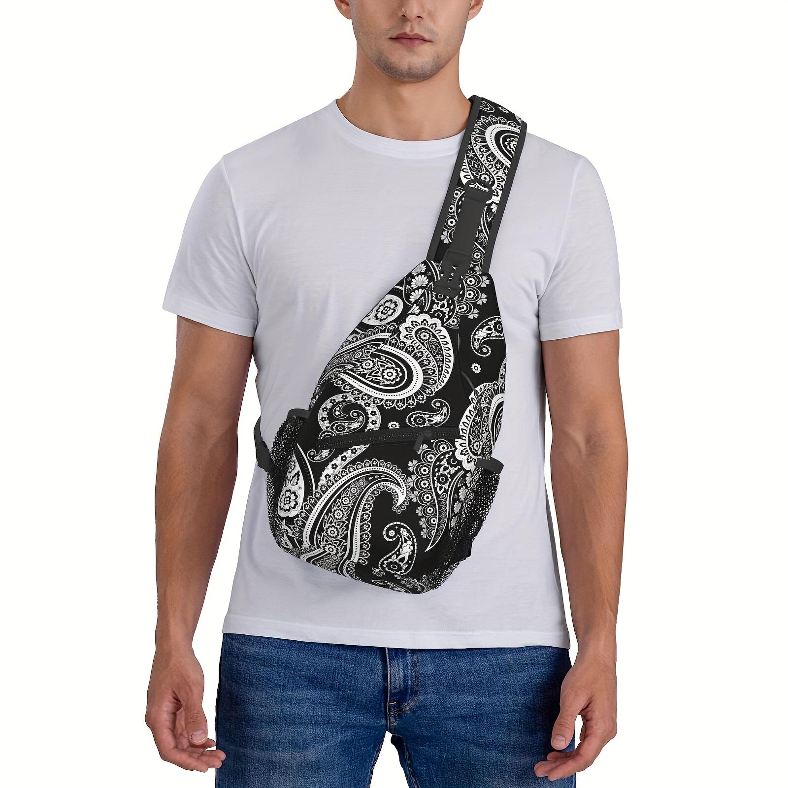 Crossbody Chest  Hiking Classic Paisley Print Shoulder  Folding Large Capacity Fashion Durable Can Be Used For Shopping, Work, Leisure  Beach  Fishing   Accessories Must Have  For School Back Christmas Gifts bag travel backpack