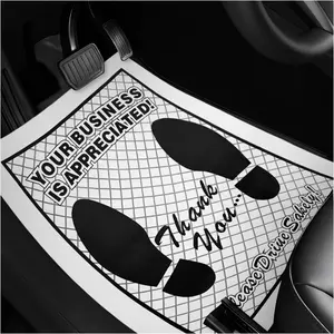 100 PCS Car Paper Floor Mats, 19.1" x 15.4" Disposable Automotive Floor Protective Cover, Temporary Foot Pad Interior Protector for Vehicle Detailing, Car Accessories (White)