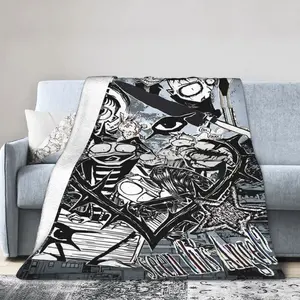 Homicidal Maniac Series Flannel Blanket, Soft and Skin-friendly, Incorporating Romantic Elements, Warm and Elegant, Adds Charm to the Bedroom, an Ideal Gift for Family and Friends