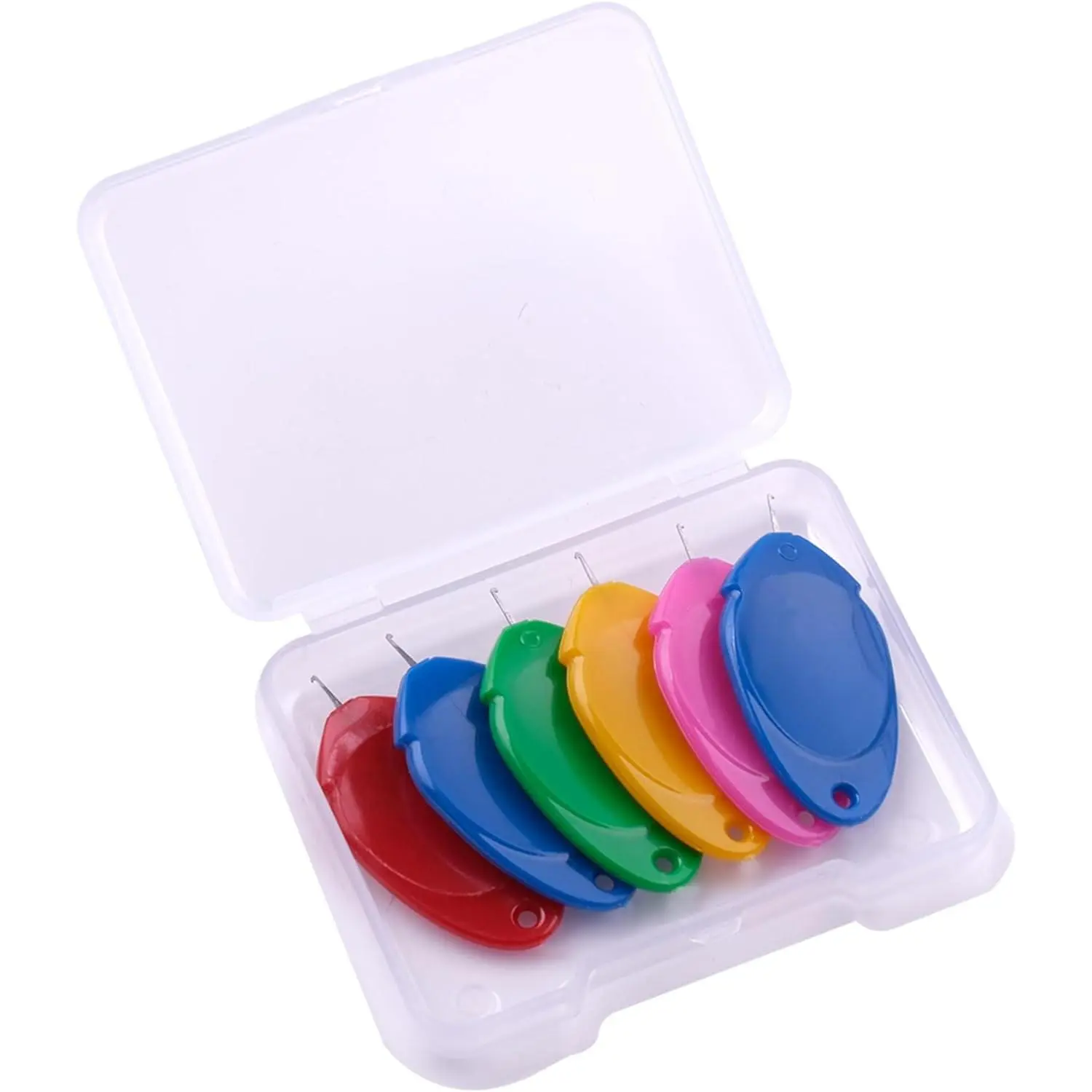 Threader Tool Easy Threader for Machine and Hand Sewing (6PCS) | Small  Eye Threader Tool,  and  Threading, Ideal for Needlework, with Transparent Box, 5 Colors in A Box