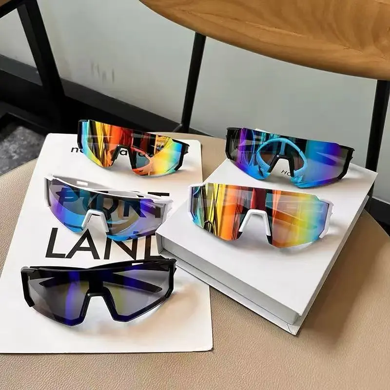 Sports Cycling Sunglasses, Unisex Oversized Glasses with Gradient PC Frame, Lightweight Durable Polarized Anti-Glare Eyewear for Driving, Cycling, Fishing & Daily Casual Wear