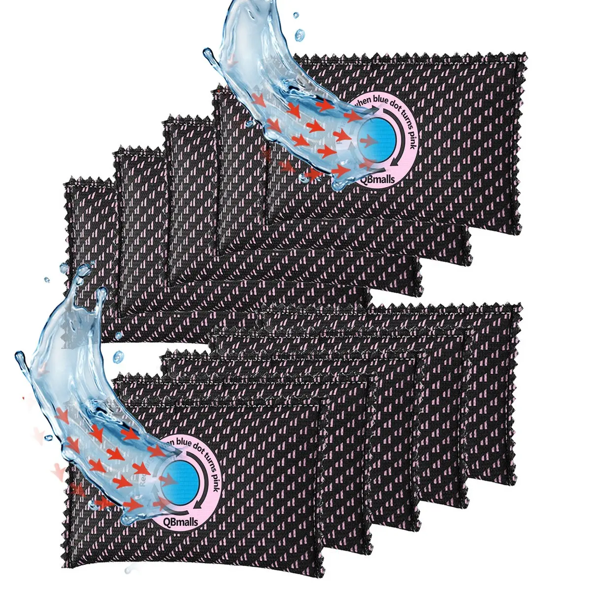 Rechargeable Silica Gel Desiccant Packs 100g, 5 or 10 Pack, Moisture Remover for Car, Closet, Drawer, Luggage, Halloween Christmas Gift
