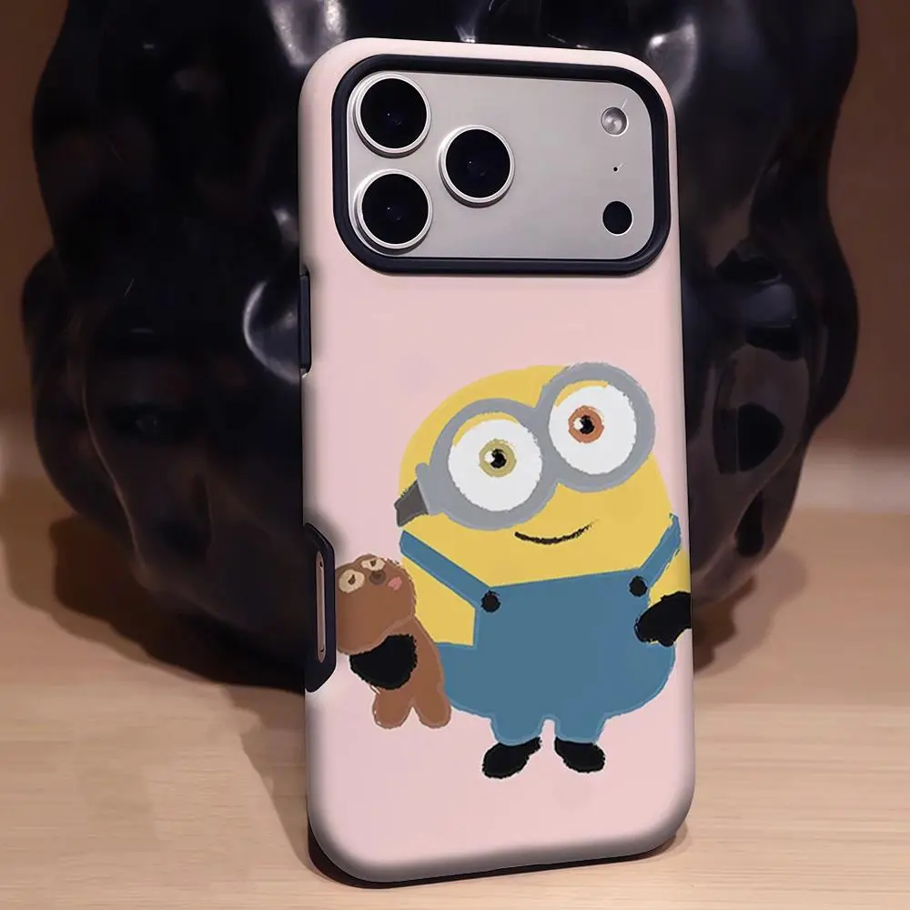 Minions Phone Case For iPhone 17 Promax 16 15 14 13 12 11 Plus Pro Max 17Air and Samsung S26 S25 S24 S23 S22 S21 FE Plus Ultra - Anti Drop Full Perfect Aesthetic Printed Soft TPU Case, Smartphone, Handheld, Cellphone