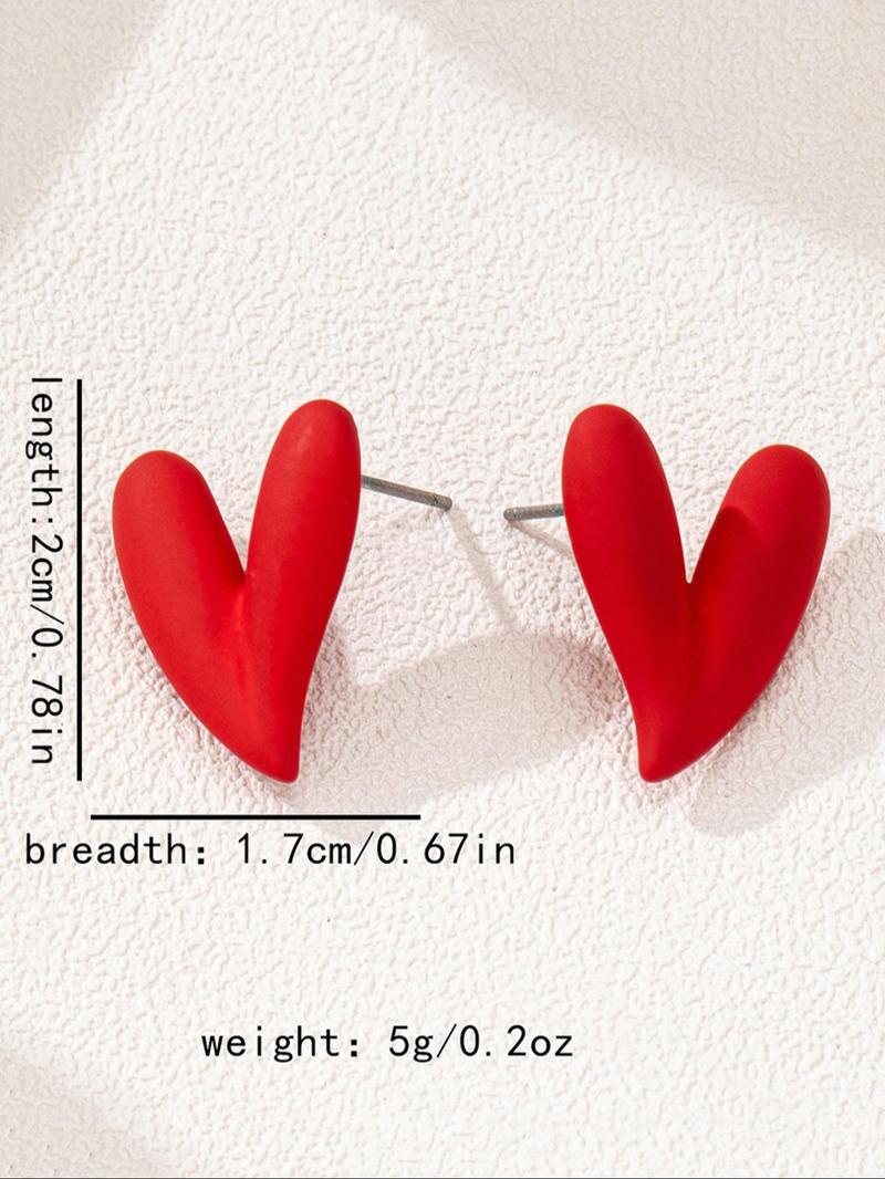 Fashionable Heart & Leopard Print Design Earrings, Heart Shaped Earrings, Statement Earrings, Versatile Earrings, Fashion Jewelry for Party, Daily Clothing Decor, Trendy All-match & Exquisite Jewelry for Birthday Gift