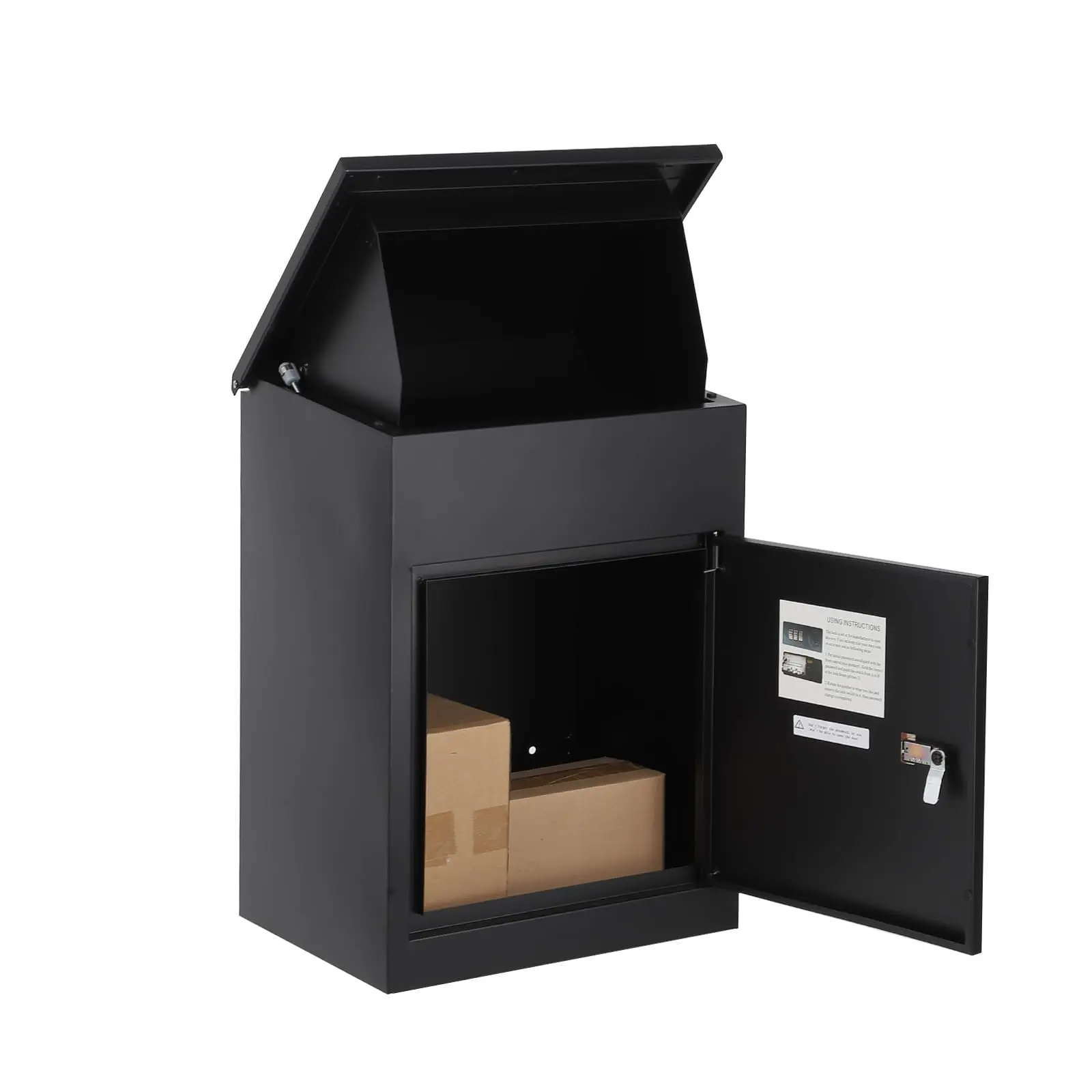 Wall-Mount Anti-Theft Parcel Drop Box – 3.15 Cu Ft Steel Outdoor Delivery Box, Waterproof Mailbox with Combination Lock for Home, Porch