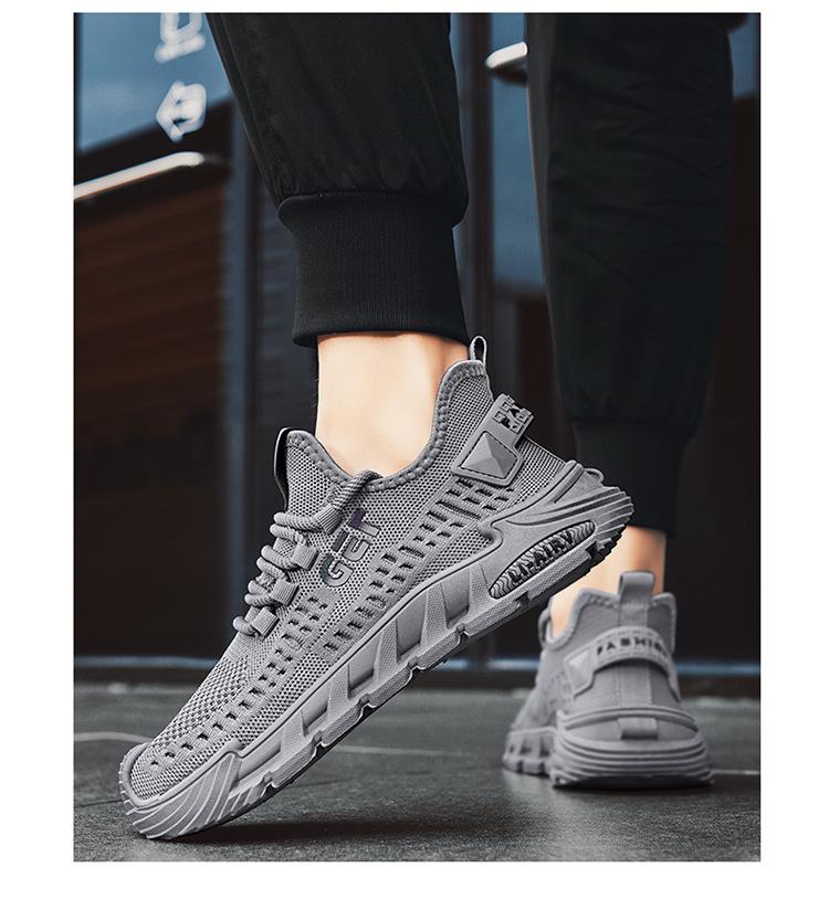 Summer Breathable Mesh Shoes Men's Running Sports Shoes Soft Sole Casual Shoes