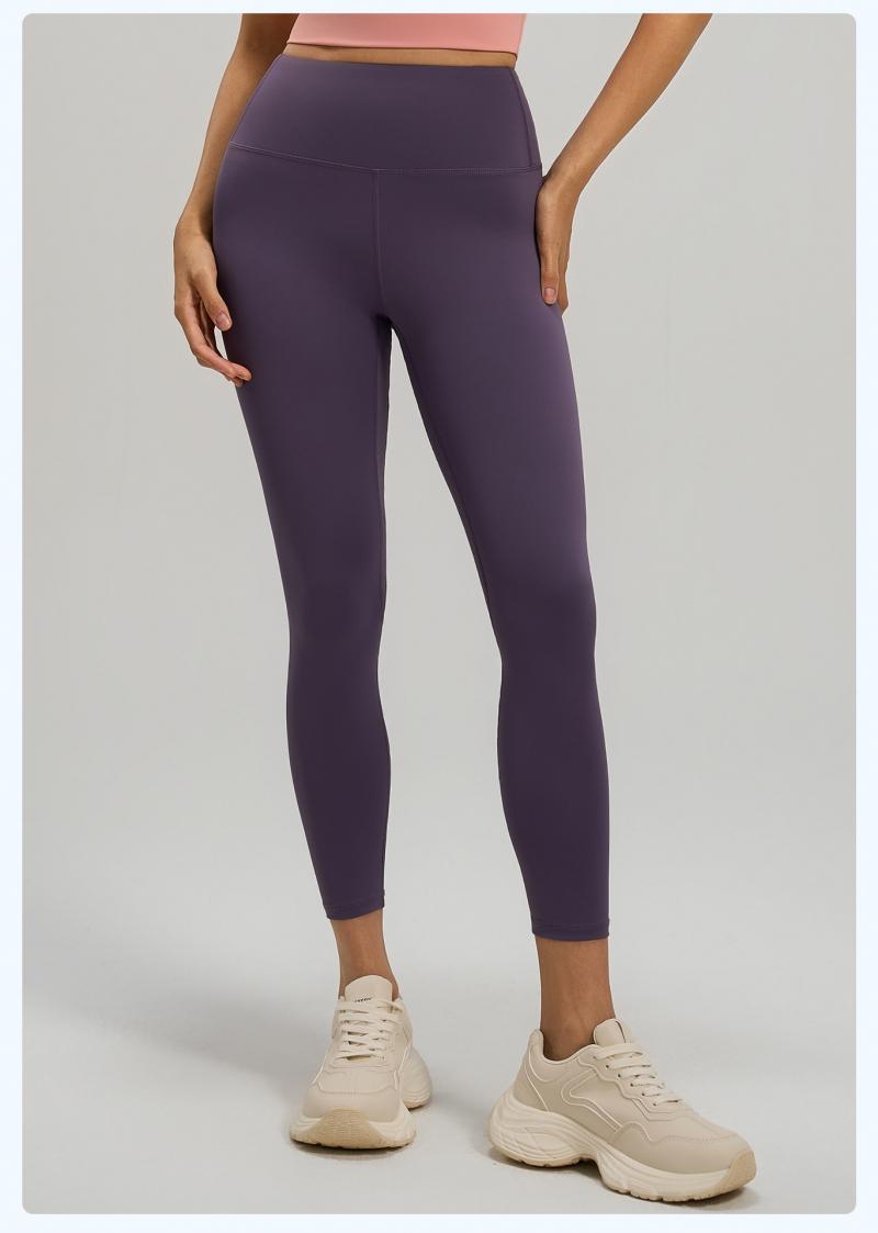 Women's Naked Feeling High Stretch Yoga Pants, High Waist Tummy Control & Butt Lifting Tight Fitness Leggings