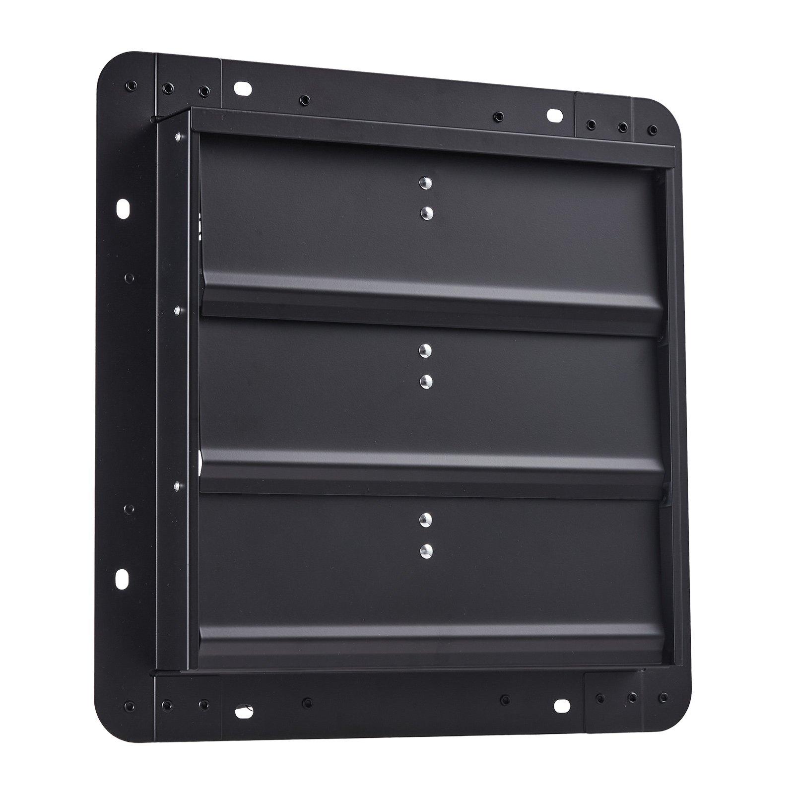 VEVOR 14 inch Shutter Exhaust Fan, Wall Mounted Attic Vent Fan with Variable Speed Controller, 1400 CFM, AC Motor, Heavy-duty Steel, Low Noise for Shed, Garage, Greenhouse Ventilation Cooling, Black