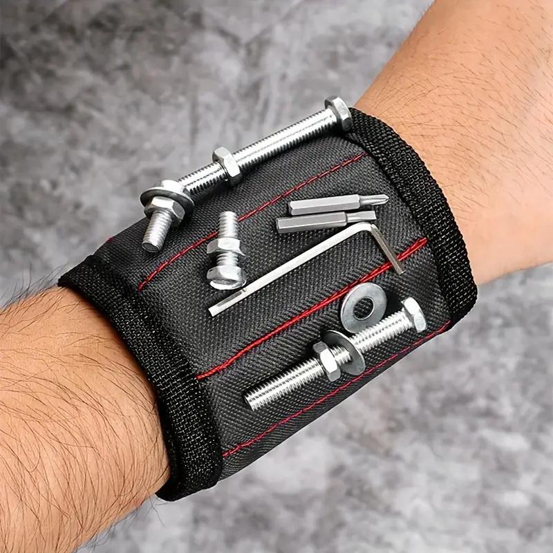 Strong Magnetic Wristband, Multifunctional Wristband with Magnetic Nails, Wristband for Woodworking, Metalworking, Hand Tools, Tool Pouch