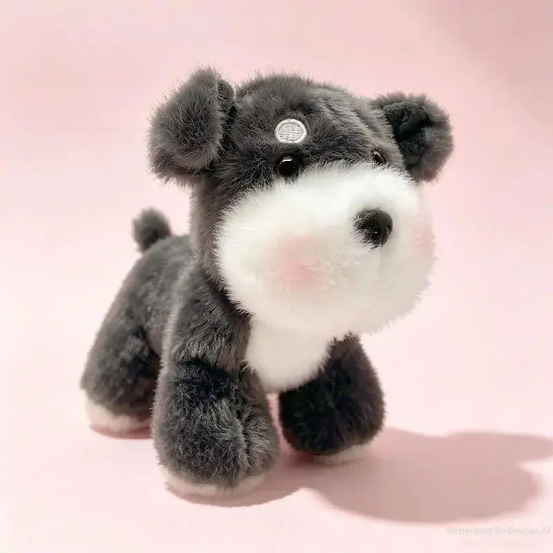 Realistic Puppy Plush Toy, West Highland Terrier Doll, Bulldog Teddy Bear Stuffed Animal, Soft and Cuddly Pet Companion, Huggable Stuffed Animal