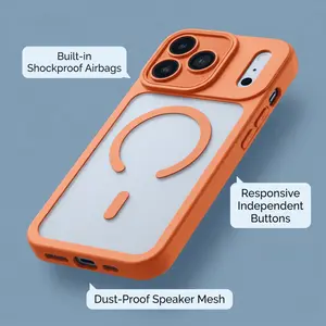 Clear Waterproof Case for iPhone 17 Pro Max 16 Pro Max, Heavy Duty Shockproof PC TPU Protective Cover Compatible with MagSafe Wireless Charging, Full Body Sealed Dustproof Protective Phone Case with Built in Sensitive Screen Protector