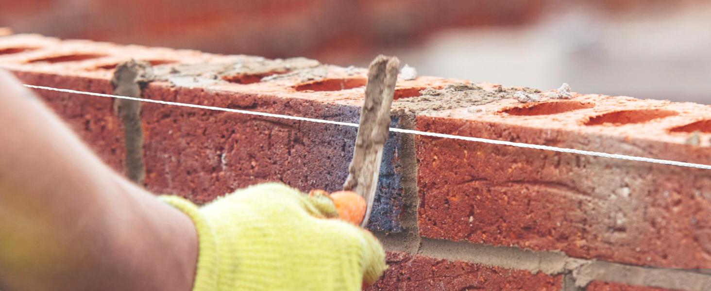 7200FT Line Nylon String#18 Braided Yellow - Construction String with Line Block for Plants Camping Gift Wrapping Masonry Projects