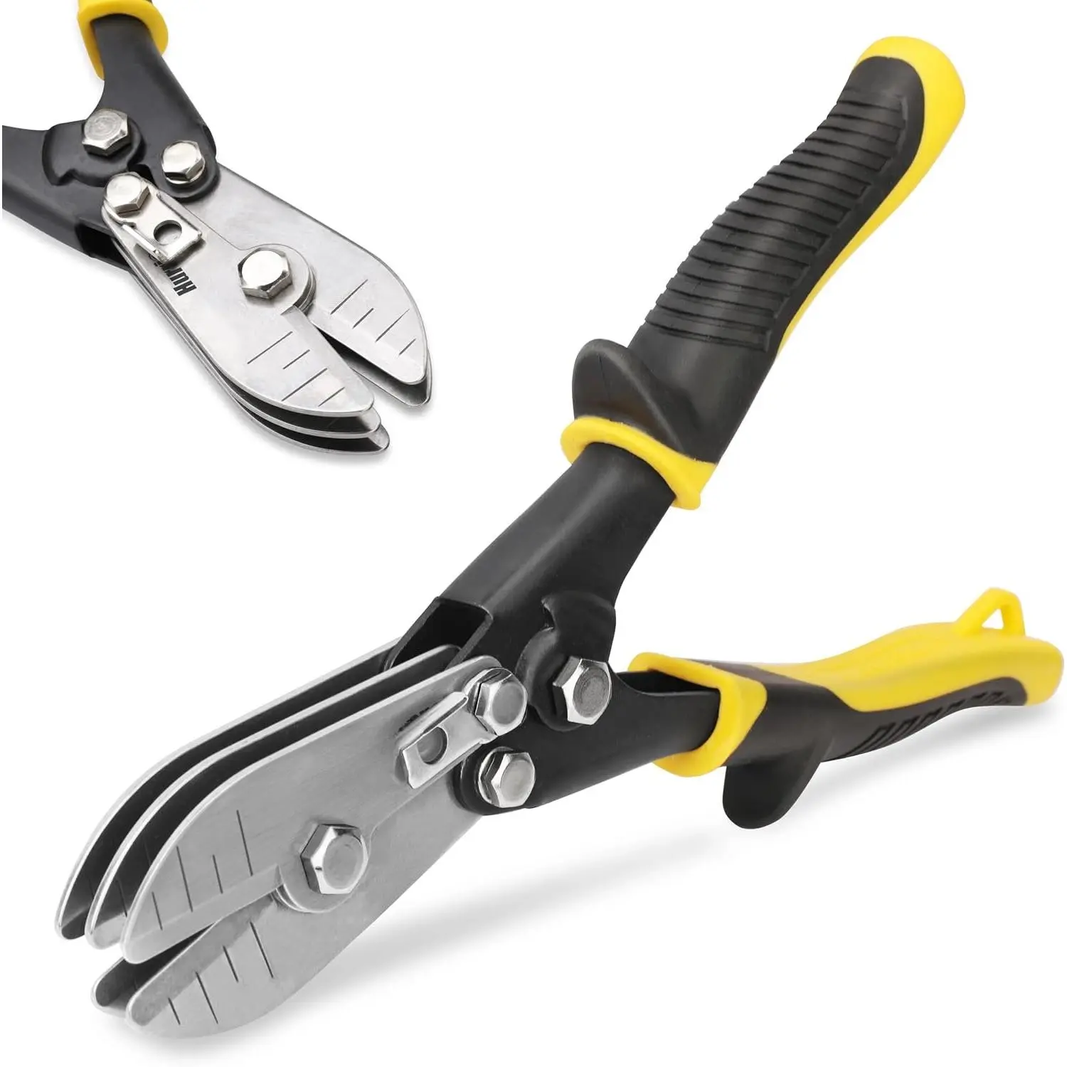 5  Sheet Metal . HVAC Crimping Tool for Ductwork, Downspouts & Stove Pipes. 9-1/2 inch Heavy-Duty Hand  with Safety Lock. 5- Sheet Metal Crimpers Tool