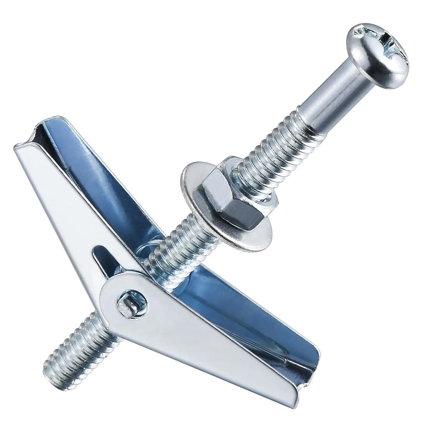 (30 pcs) 1/8" Heavy Duty Drywall Anchors and Screws,Toggle  and Wing Nuts Set, Hollow Drywall Anchors  Screws  Kit for  Lamps Heavy Items