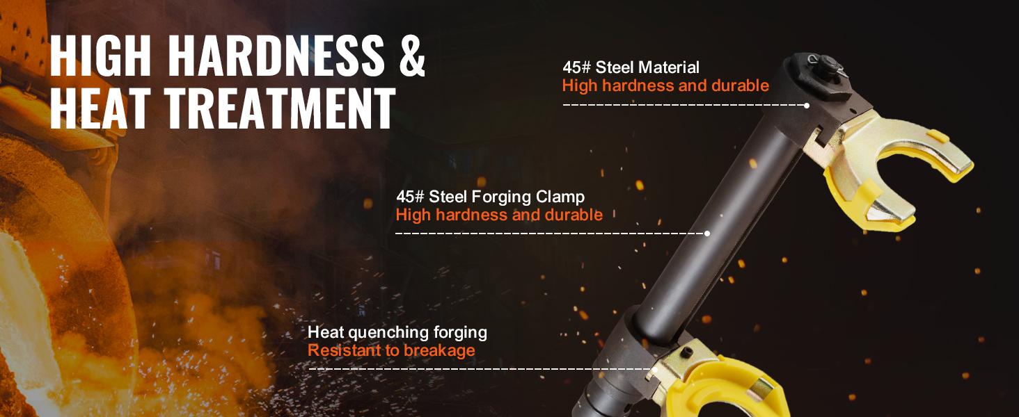 TikTokShopBlackFridayVEVOR Strut Spring Compressor Set, Macpherson Strut Spring Compressor Kit, Interchangeable Fork Strut Coil Extractor Remover Tool, with Yellow Protective Sleeve and Carrying Case