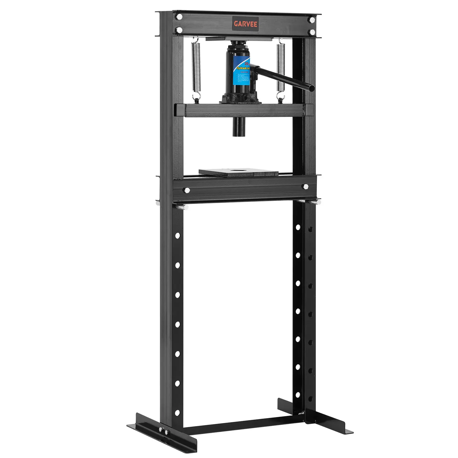 20 Ton H-Frame Hydraulic Shop Press - Adjustable 0-27.4" Height - Black Heavy Duty Steel Press for Auto Repair, Metalworking & Garage