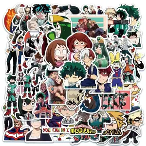 100PCS My Hero Academia Stickers Deku Anime Sticker Motorcycle Stationery Luggage Bakugou Katsuki All Might Decal Toy