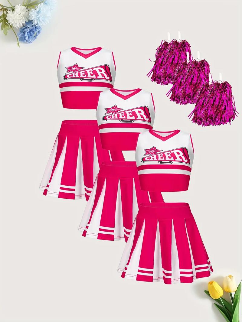 body shaper woman Three-Pack Children's Cheerleading Uniforms Rugby Cheerleading Captain Includes POM-POM Competition Cheers exercise pants stretchy workout sport fitted fitness training Body Resistance Bands Full women sets Dress Shorts