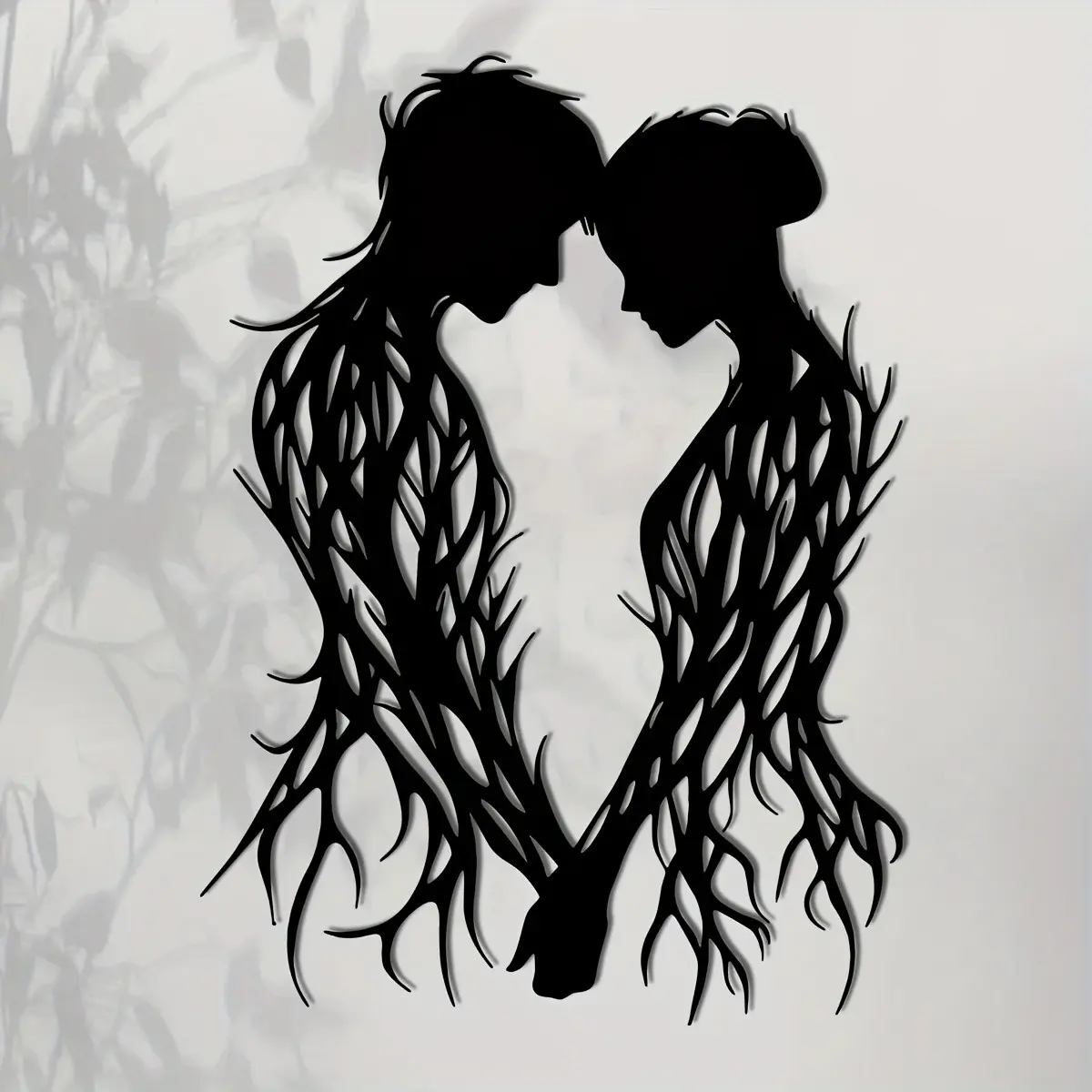 Modern Couple Gaze Metal Wall Decor, Ideal for Living Room, Bedroom, Love Corner, Valentine's Day Gift, Romantic Home Decoration